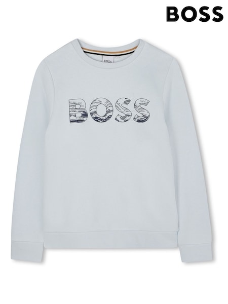 BOSS Blue Logo Sweatshirt (H53655) | 540 QAR - 654 QAR
