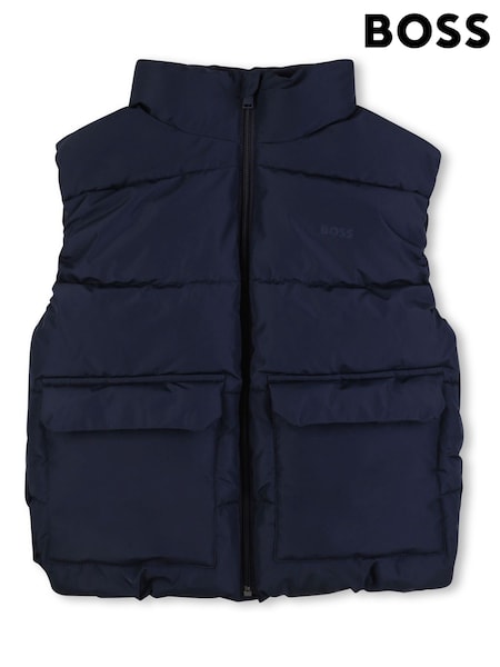 BOSS Blue Sleevless Puffer Gilet (H53658) | 733 QAR - 909 QAR