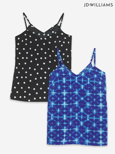 JD Williams Blue Strappy Camisoles 2 Pack (H53704) | €35