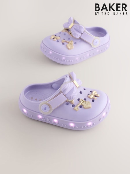 Baker by Ted Baker Girls Bow Charm Clog Sandals (H53720) | AED155