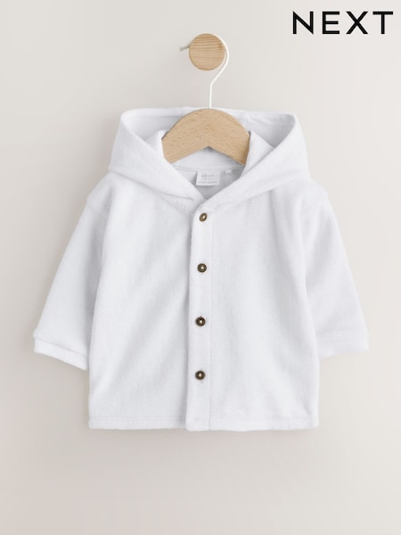White Towelling Jersey - Baby Hooded Jacket (H53732) | ‏61 د.إ.‏ - ‏ 71‏ د.إ.