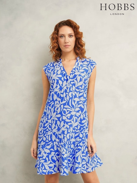Hobbs Blue Janey Dress (H53881) | €126