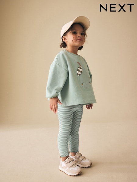 Blue Pear - Long Sleeve Top and Leggings Set (3mths-7yrs) (H53961) | kr234 - kr301