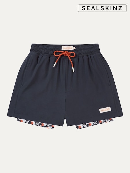 Темно-синій - Sealskinz Blue Southwood Quick Dry Plain Swim Shorts (H54078) | 4 506 грн