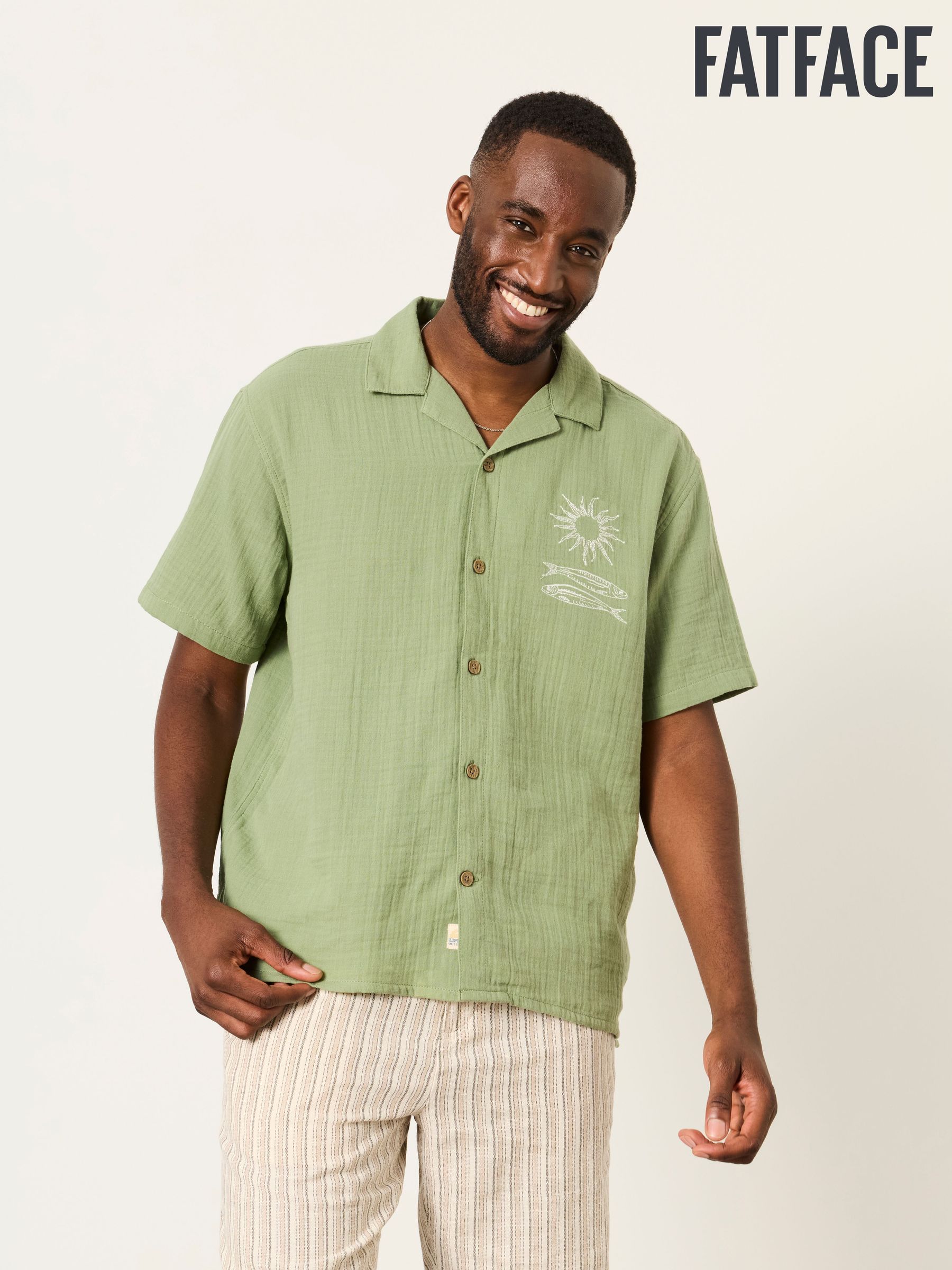 Buy Men's Shirts Graphic Short Sleeve Regular Collar Online | Next USA