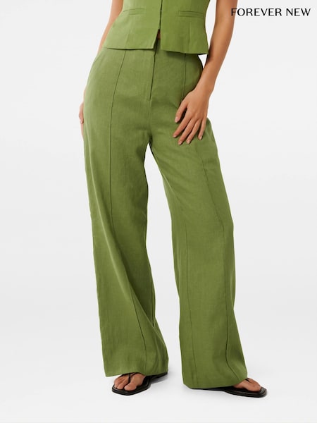 Forever New Pure Linen Posey Wide Leg Joggers (H54145) | 92 €