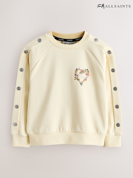 smALLSAINTS Light Yellow Cygni Side Poppers Oversized Sweatshirt (H54156) | LEI 253 - LEI 298