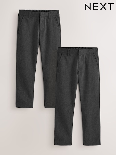 Grey Regular Leg School Trousers 2 Pack (3-17yrs) (H54239) | €20 - €40