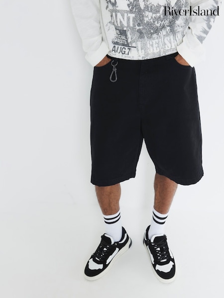 Чорний - River Island Grohl Skate Shorts (H54320) | 1 923 грн