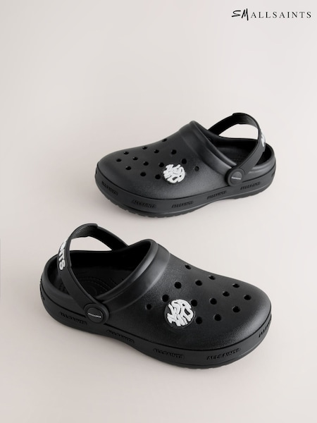 smALLSAINTS Black Clog Sandals (H54393) | AED147 - AED157