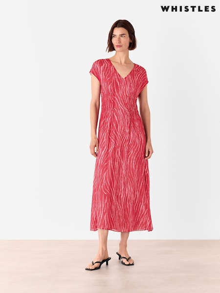 Whistles Zebra Texture Midi Dress (H54452) | 1,482 LEI