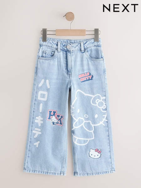 أزرق متوسط - Hello Kitty Wide Leg Jeans (3-16yrs) (H54455) | ‏135 ر.ق. - ‏161 ر.ق.