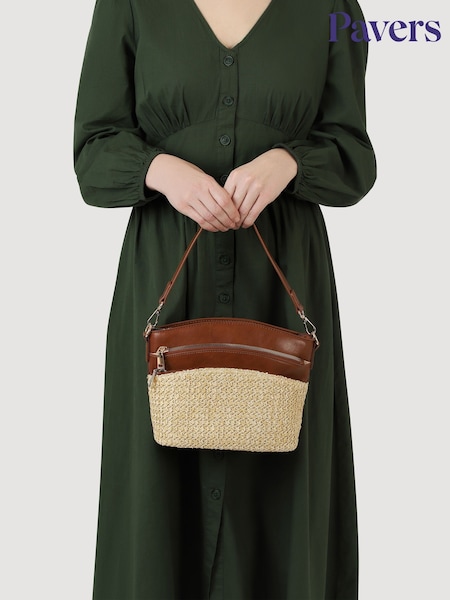 Pavers Brown Adjustable Cross-Body Bag (H54464) | ₪141