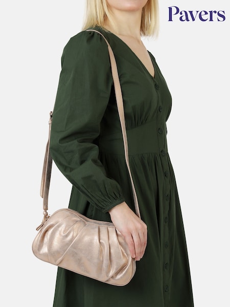 Pavers Gold Adjustable Slouched Cross-Body Bag (H54468) | ₪136