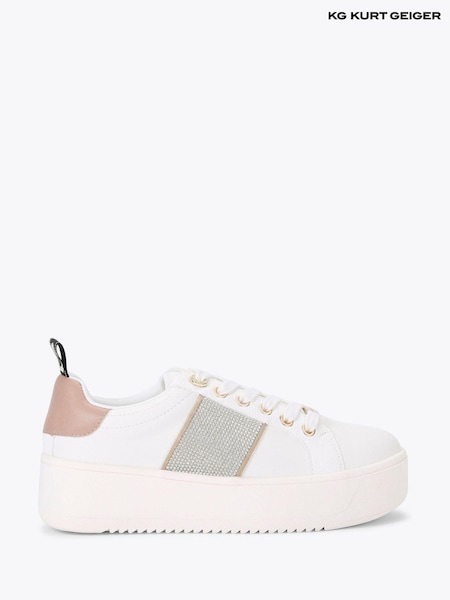 Kg Kurt Geiger White Lighter Gem2 Trainers (H54482) | €142