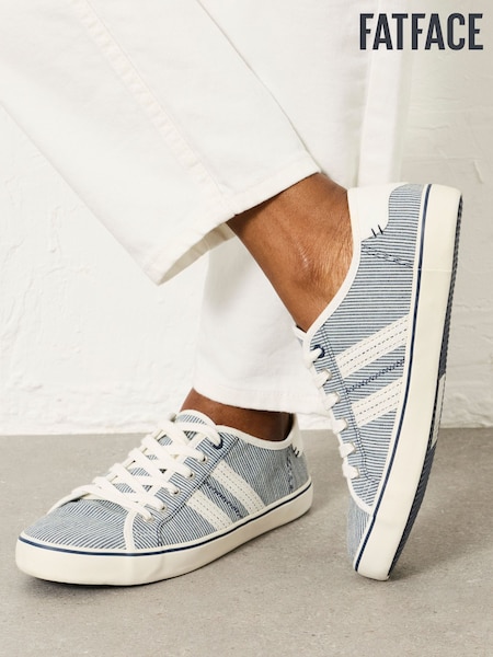 FatFace Lola Navy Canvas Trainer (H54585) | SGD 75
