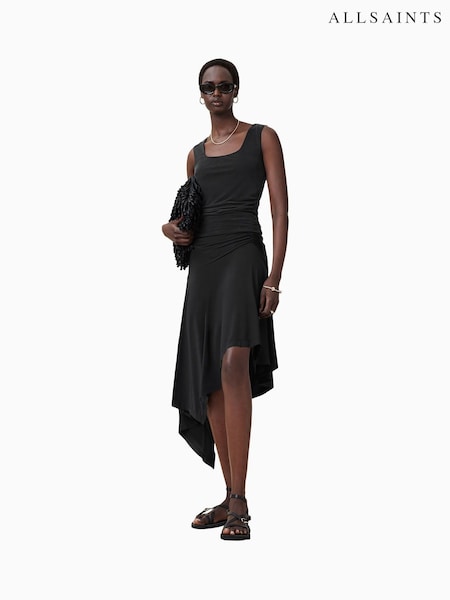 AllSaints Black Tami Cupro Vest (H54723) | 440 QAR
