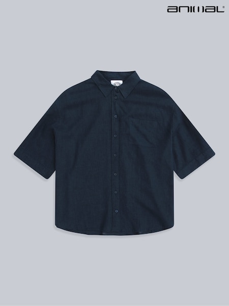 Animal Blue Womens Nova Linen Shirt (H54765) | €66