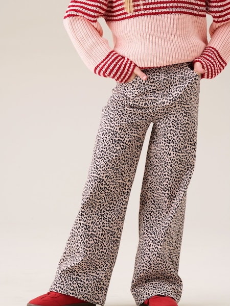 Angel & Rocket Brown Danni Heart Pocket Leopard Print Jeans (H54805) | R$ 275 - R$ 315