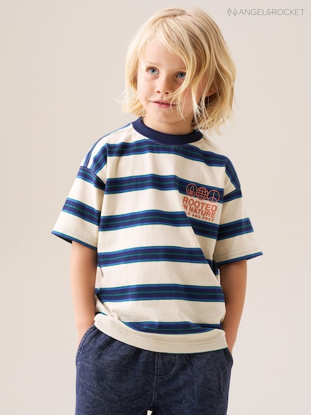 Angel & Rocket Natural Jayden Yarn Dyed Stripe T-Shirt (H54810) | R$ 120 - R$ 150