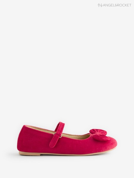 Angel & Rocket Red Velvet Bow Shoes (H54836) | €40 - €42