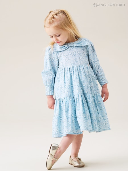 Angel & Rocket Blue AVA Bow Collar Cord Dress (H54838) | R$ 315 - R$ 335