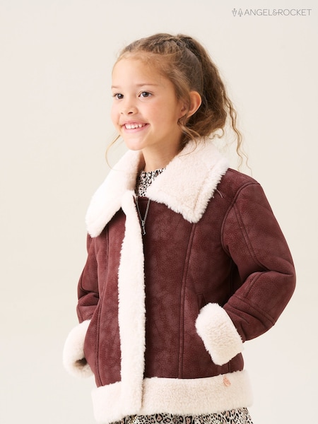 Angel & Rocket Red Halle Faux Leather Fur Jacket (H54840) | €103 - €109