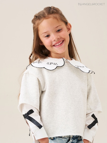 Angel & Rocket Grey Haddie Mock Layered Print Sweatshirt (H54847) | R$ 255 - R$ 295