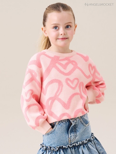 Angel & Rocket Pink Harlow Heart Jumper (H54848) | R$ 275 - R$ 315