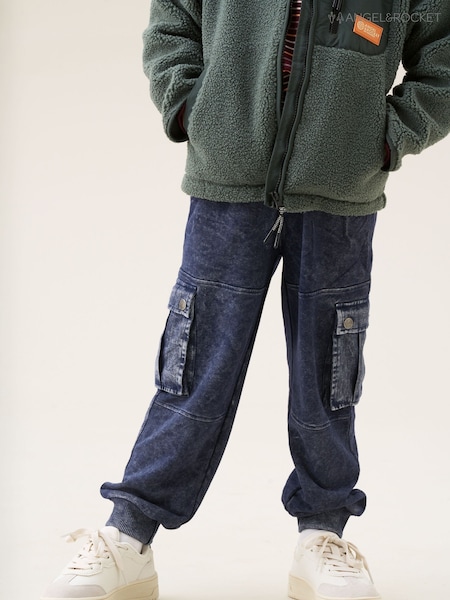 Angel & Rocket Black Weston Washed Cord Cuffed Joggers (H54856) | €34 - €40