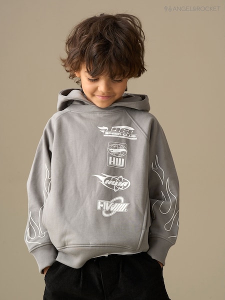 Angel & Rocket Grey Hotwheels Washed Hoodie (H54866) | R$ 295 - R$ 335