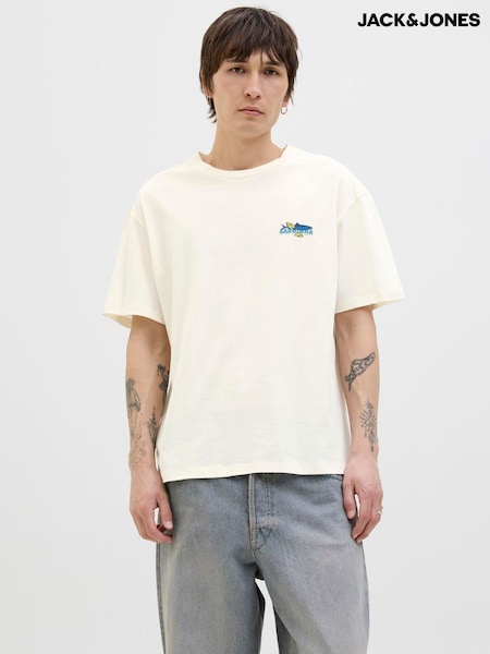 JACK & JONES White Short Sleeve Back Graphic Print T-Shirt (H54973) | R$ 160