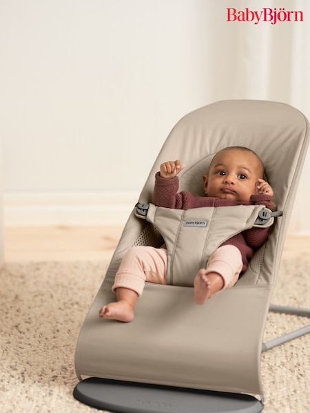 BabyBjörn Sand Grey Baby Bouncer Balance Soft Woven Jersey Tri Fabric (H55051) | €252