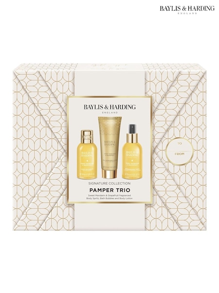 Baylis & Harding Sweet Mandarin & Grapefruit Gift Wrapped Pamper Trio Gift Set (H55110) | €16