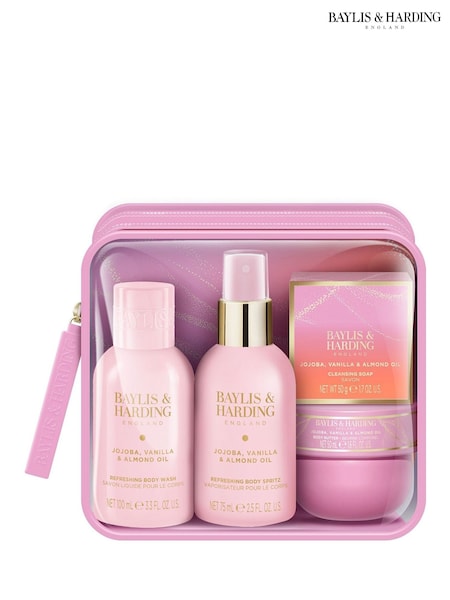 Baylis & Harding Jojoba Vanilla & Almond Oil Luxury Travel Wash Bag Gift Set (H55126) | €18.50