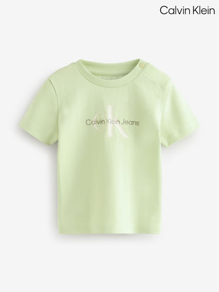 Verde - Calvin Klein Monogram Short Sleeve T-Shirt (H55168) | R$ 245