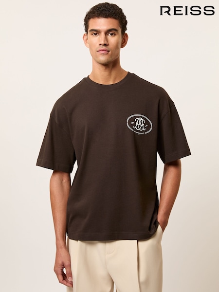 Reiss Brown Cuthbert T-Shirt (H55195) | €75