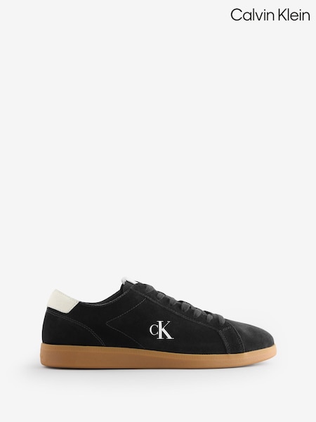 Calvin Klein Black Low Profile Cupsole Leather Trainers (H55196) | €111