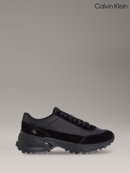 Calvin Klein Black Hike Leather Runner Casual Shoes (H55206) | R$ 1.185