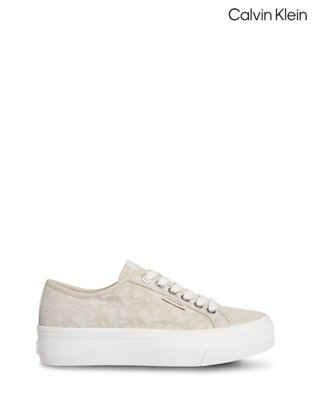 Calvin Klein Vulcanised Flat Jacquard Trainers (H55211) | R$ 790