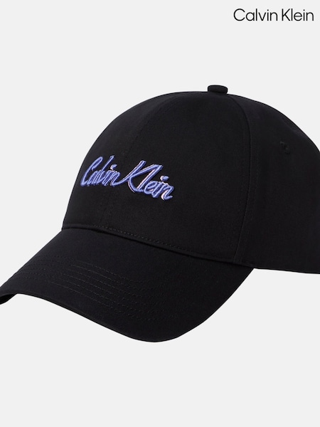 Calvin Klein Black Graphic Print Cotton Cap (H55225) | €51