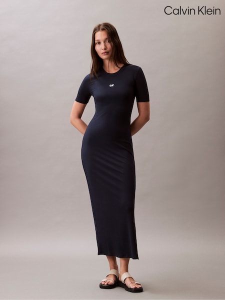 Calvin Klein Modal Rib Short Sleeve Rib Dress (H55231) | 148 €