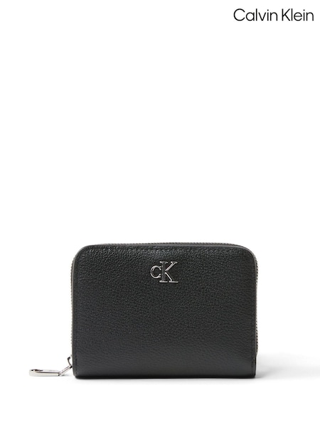 Calvin Klein Black Minimal Monogram Leather Wallet (H55232) | €69