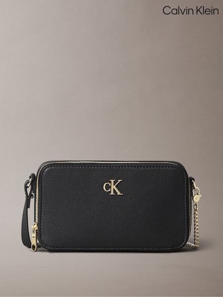 Schwarz/Grau - Calvin Klein Minimal Monogram Camera Bag (H55235) | 117 €