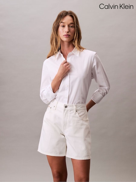 Calvin Klein White Signature 90s Shorts (H55236) | €124