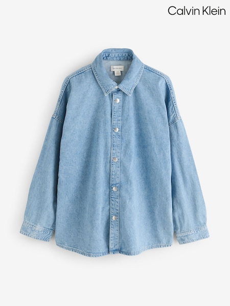 Calvin Klein Blue Relaxed Denim Shirt (H55237) | €172