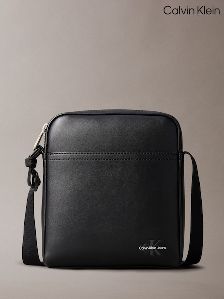 Calvin Klein Black Mono Logo Reporter Bag (H55259) | €83