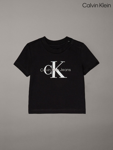 Черный - Calvin Klein Monogram Short Sleeve T-Shirt (H55324) | €33