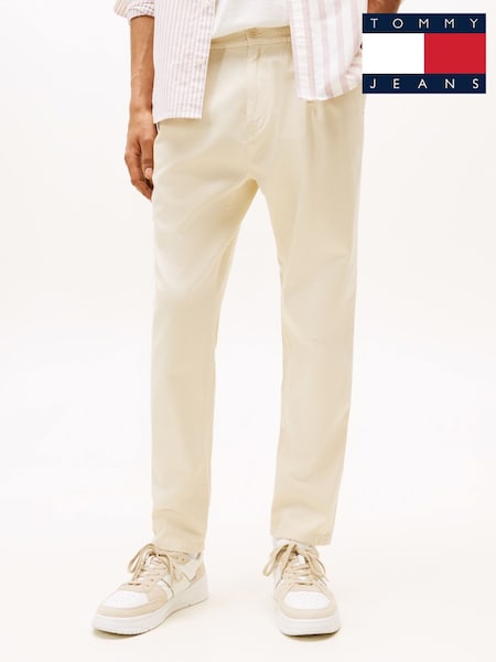 Tommy Jeans Cream Relaxed Isaac Trousers (H55565) | €102
