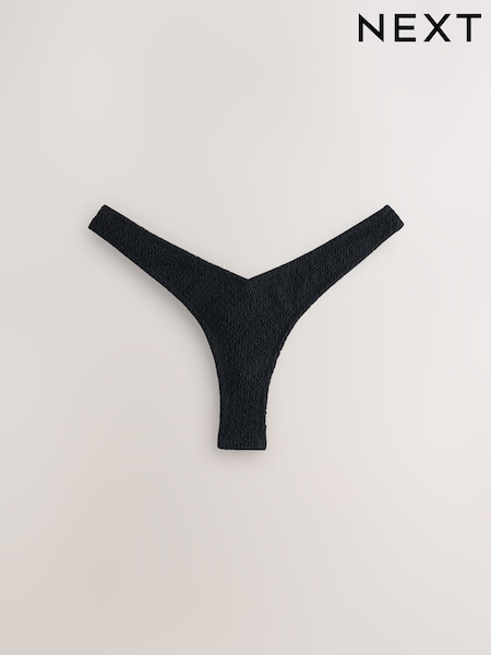 Black Crinkle Tanga Bikini Bottoms (H55870) | €19.50